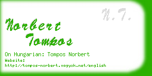 norbert tompos business card